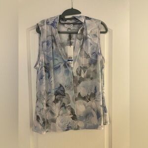 Calvin Klein , new with tags, Floral Sleeveless Blouse